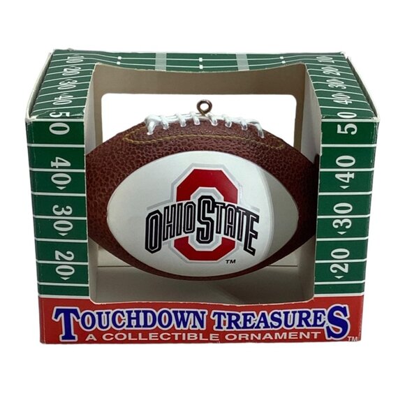 The Ohio State Football Christmas Ornament Touchdown Treasures Topperscot 3.5" - Picture 1 of 5